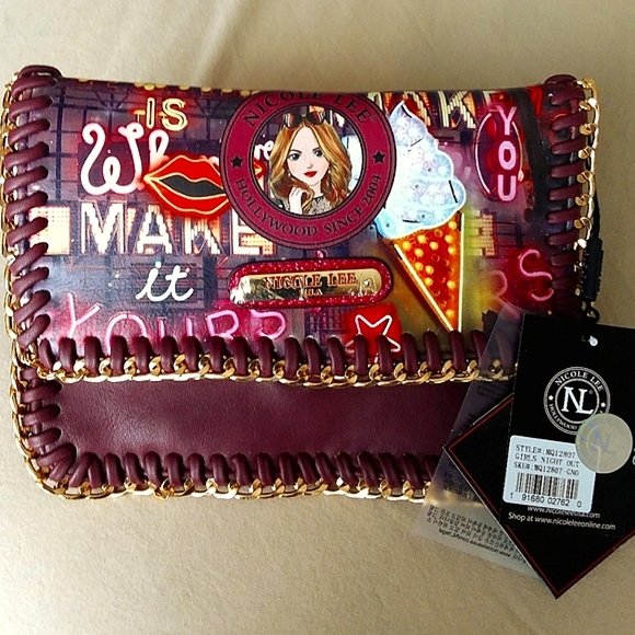 NWT Nicole Lee vintage clutch/crossbody